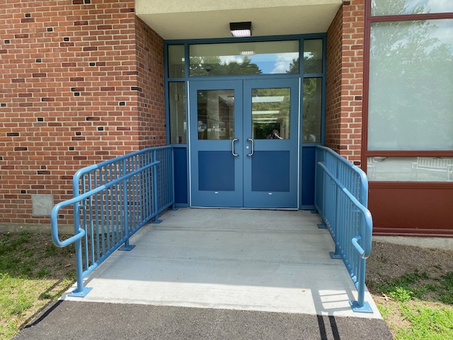 school entrance doors